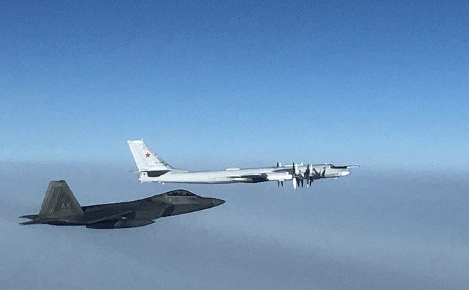 NORAD F22 intercepts Russian bomber 00