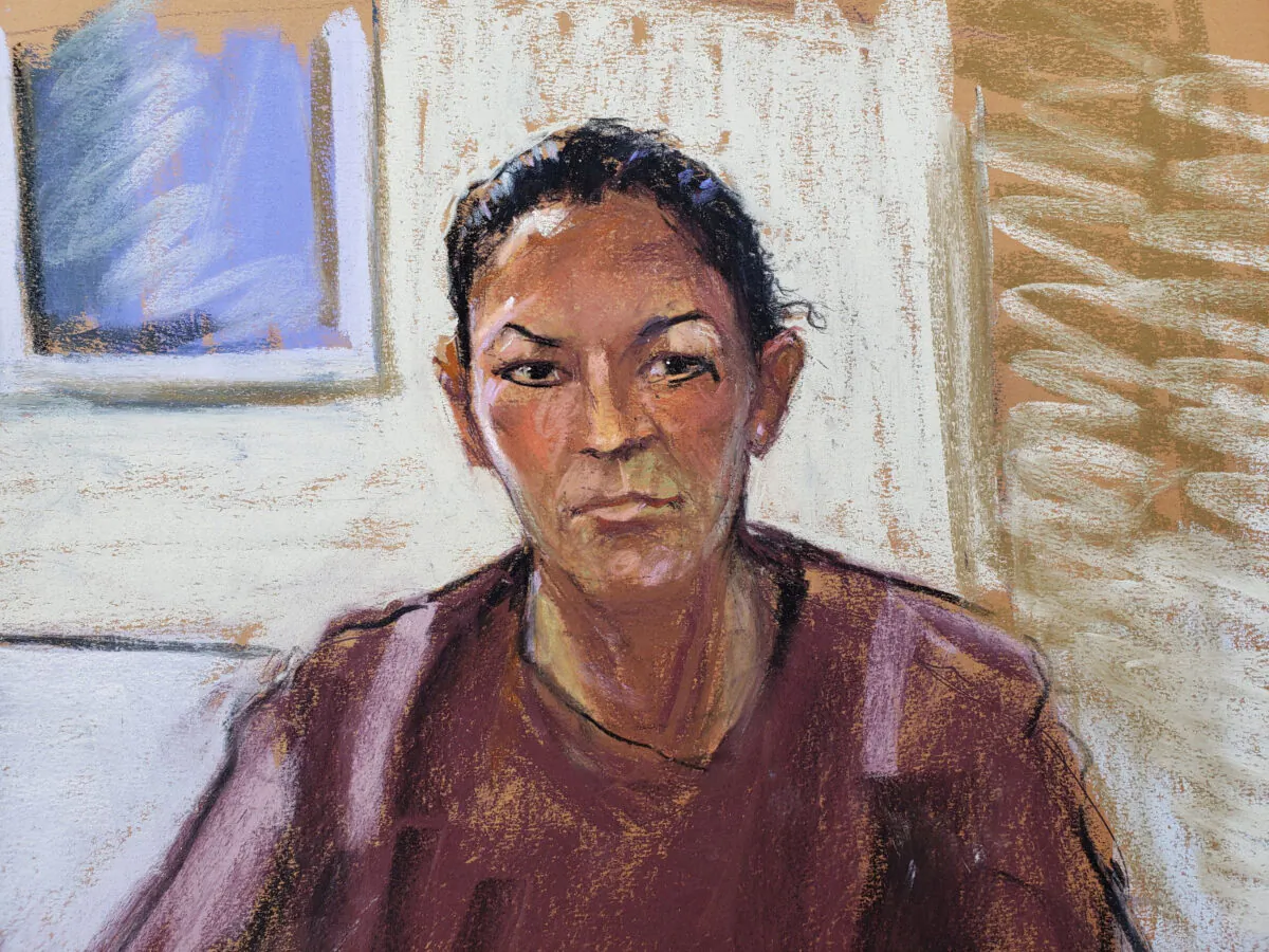 Ghislaine Maxwell appears via video link during her arraignment hearing where she was denied bail for her role aiding Jeffrey Epstein to recruit and eventually abuse of minor girls, in Manhattan Federal Court, in the Manhattan borough of New York City on July 14, 2020. (Jane Rosenberg/Reuters)