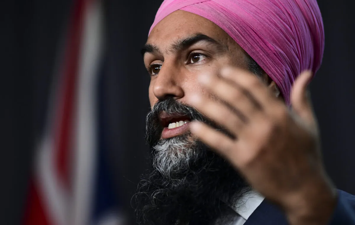 NDP leader Jagmeet Singh holding a press conference on Parliament Hill in Ottawa on Oct. 21, 2020. (Sean Kilpatrick/The Canadian Press)