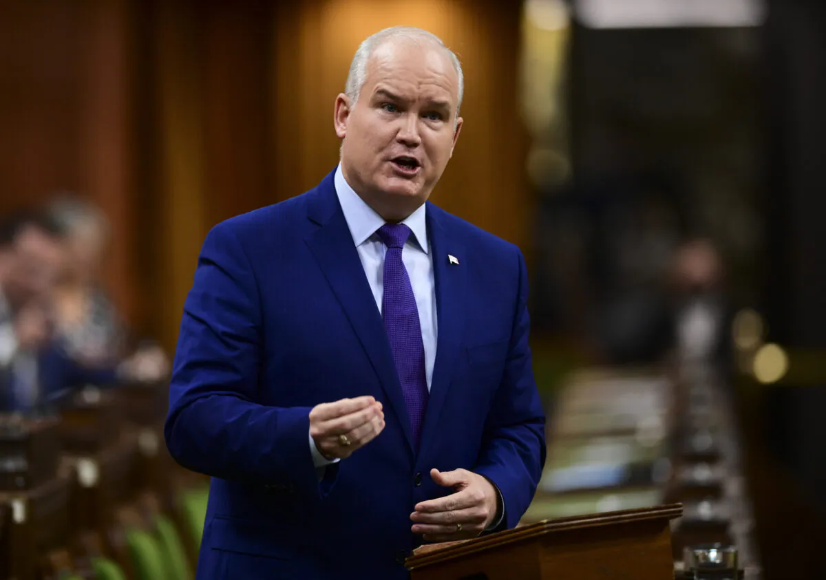 Conservative leader Erin O'Toole asks a question during question period in the House ofd Commons on Parliament Hill in Ottawa on Wednesday, Oct. 21, 2020. (THE CANADIAN PRESS/Sean Kilpatrick)