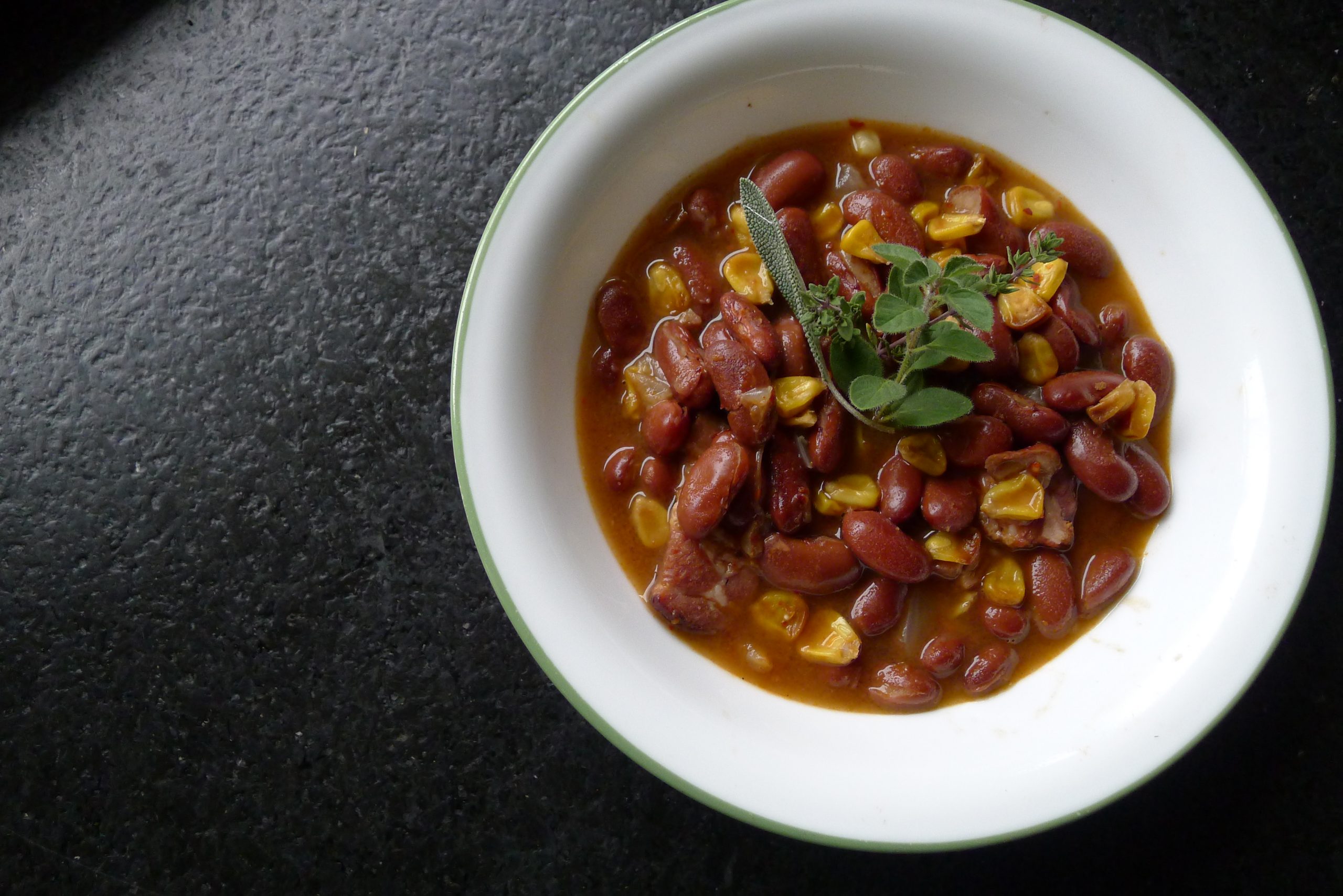 beans with chicos