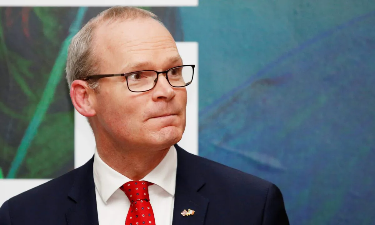 Then-Irish Tanaiste (Deputy Prime Minister) Simon Coveney at a reception, in Dublin, Ireland, on March 4, 2020. (Phil Noble/WPA Pool/Getty Images)