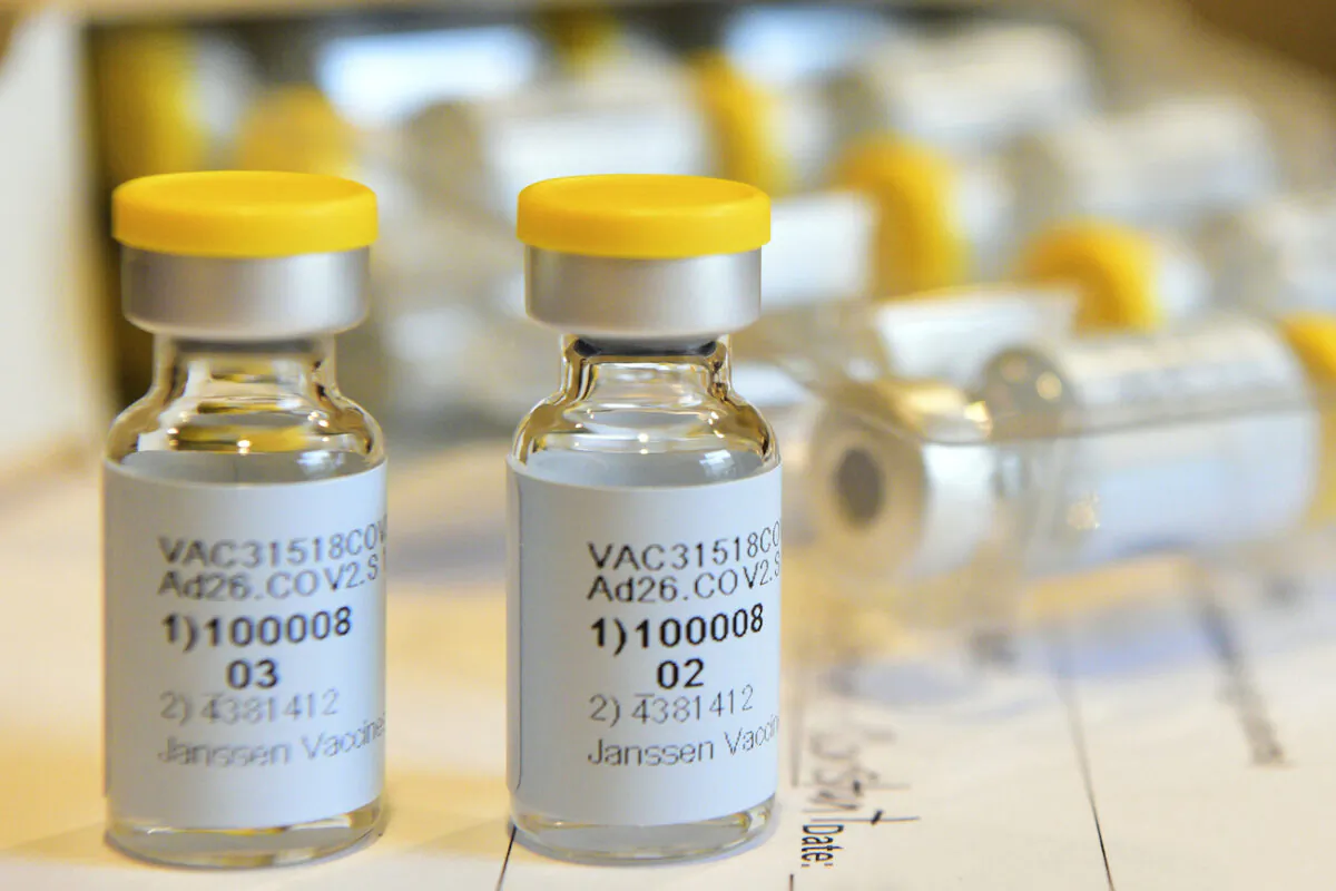A dose of a CCP virus vaccine being developed by Johnson & Johnson, in Sept. 2020. (Cheryl Gerber/Courtesy of Johnson & Johnson via AP)