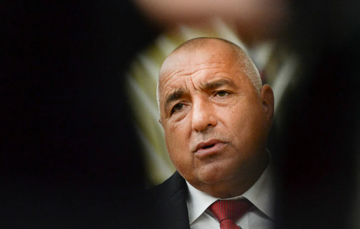 Bulgaria's Prime Minister Boyko Borissov arrives for the European Union leaders’ face-to-face summit in Brussels, Belgium, on Oct. 16, 2020. (Johanna Geron/Pool/Reuters)