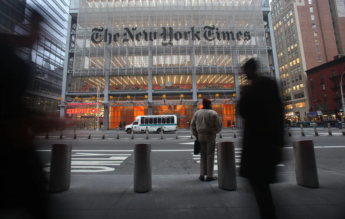 The New York Times' headquarters in New York City on Dec. 7, 2009. (Mario Tama/Getty Images)