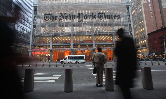 The New York Times' headquarters in New York City on Dec. 7, 2009. (Mario Tama/Getty Images)