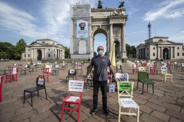 Italy lockdown protest