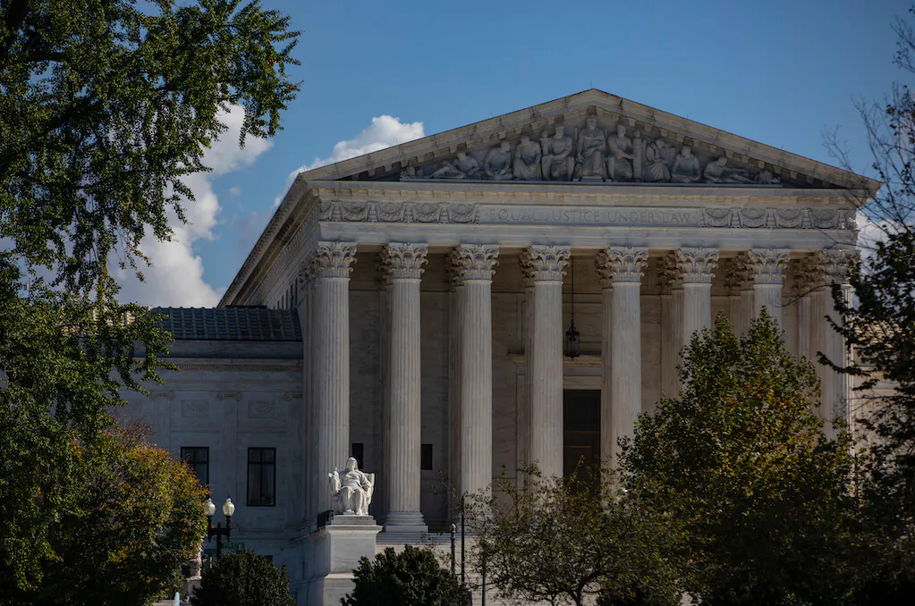 "The Supreme Court in Washington on Oct. 22, 2020. (Samuel Corum/Getty Images)