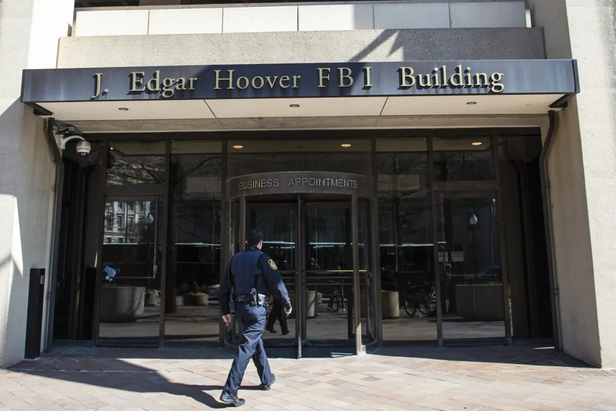 FBI's J. Edgar Hoover Building in Washington on April 3, 2019. (Eric Baradat/AFP via Getty Images)