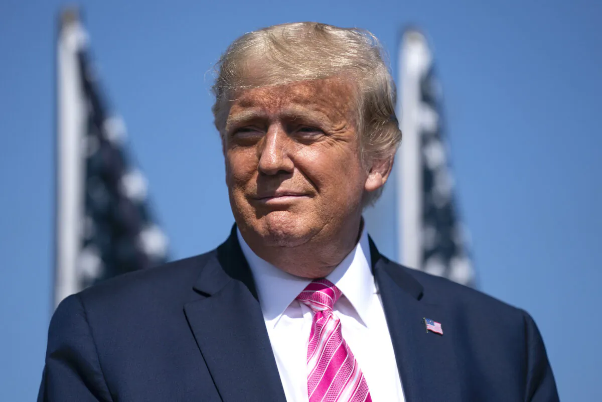 President Donald Trump arrives for a campaign rally at Robeson County Fairgrounds, in Lumberton, N.C., on Oct. 24, 2020. (Evan Vucci/AP Photo)
