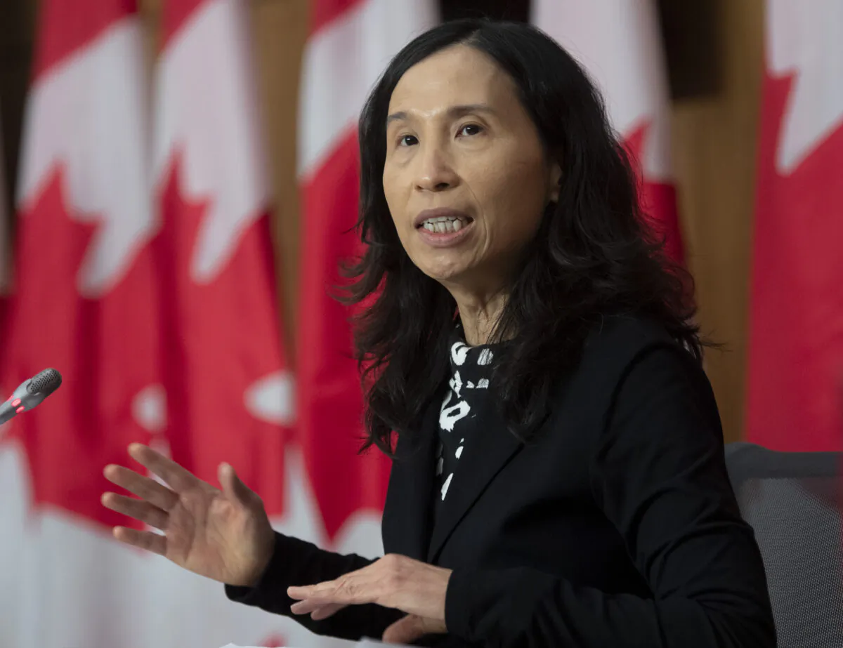 Chief Public Health Officer Theresa Tam responds to a question during a news conference in Ottawa, on October 28, 2020. (The Canadian Press/Adrian Wyld)