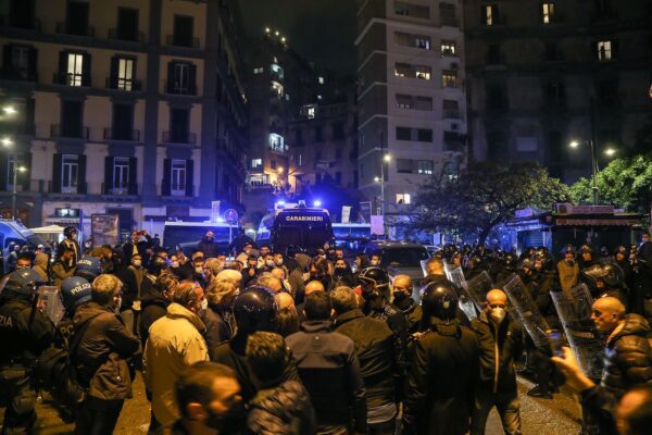 italy naples protest covid