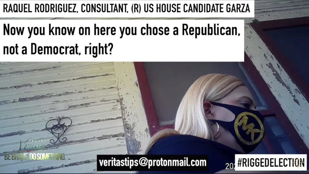 A screenshot from a Project Veritas expose on a woman who allegedly challenged and changed voters' ballots. (Project Veritas/YouTube)