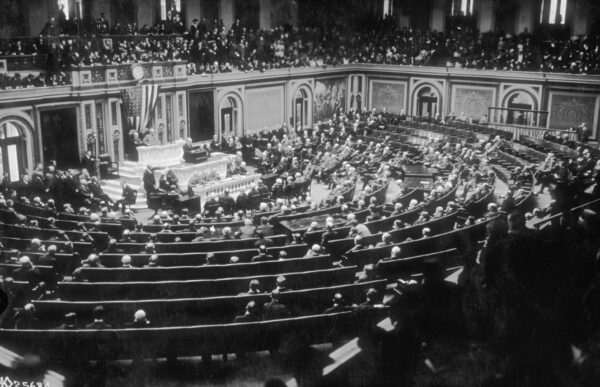Woodrow wilson and Congress in 1918