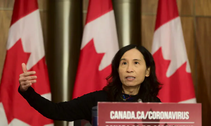 Chief Public Health Officer Dr. Theresa Tam provides an update on the COVID-19 pandemic during a press conference in Ottawa on Oct. 30, 2020. (Sean Kilpatrick/The Canadian Press)