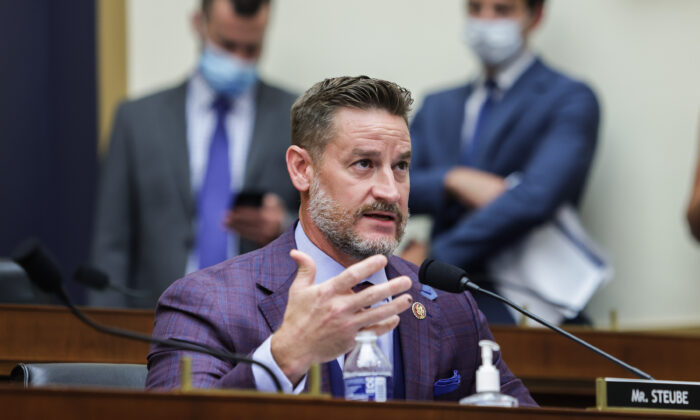 Rep. Greg Steube (R-Fla.) speaks during the House Judiciary Subcommittee on Antitrust, Commercial, and Administrative Law hearing on Online Platforms and Market Power in Washington, on July 29, 2020. (Graeme Jennings/Pool/Getty Images)
