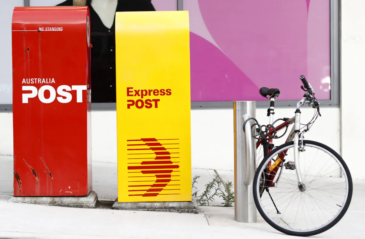 Australia Post mailboxes in Coogee, Sydney, Australia on Oct. 28, 2020. (Ryan Pierse/Getty Images)