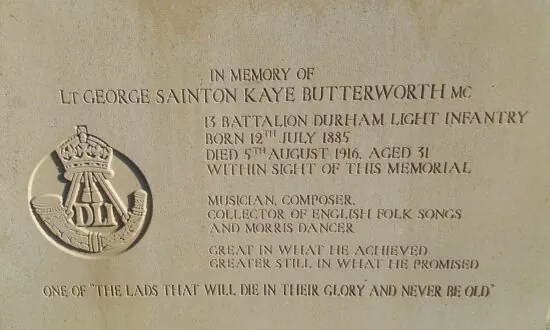 Remembering George Butterworth, Composer and a Hero of the Somme