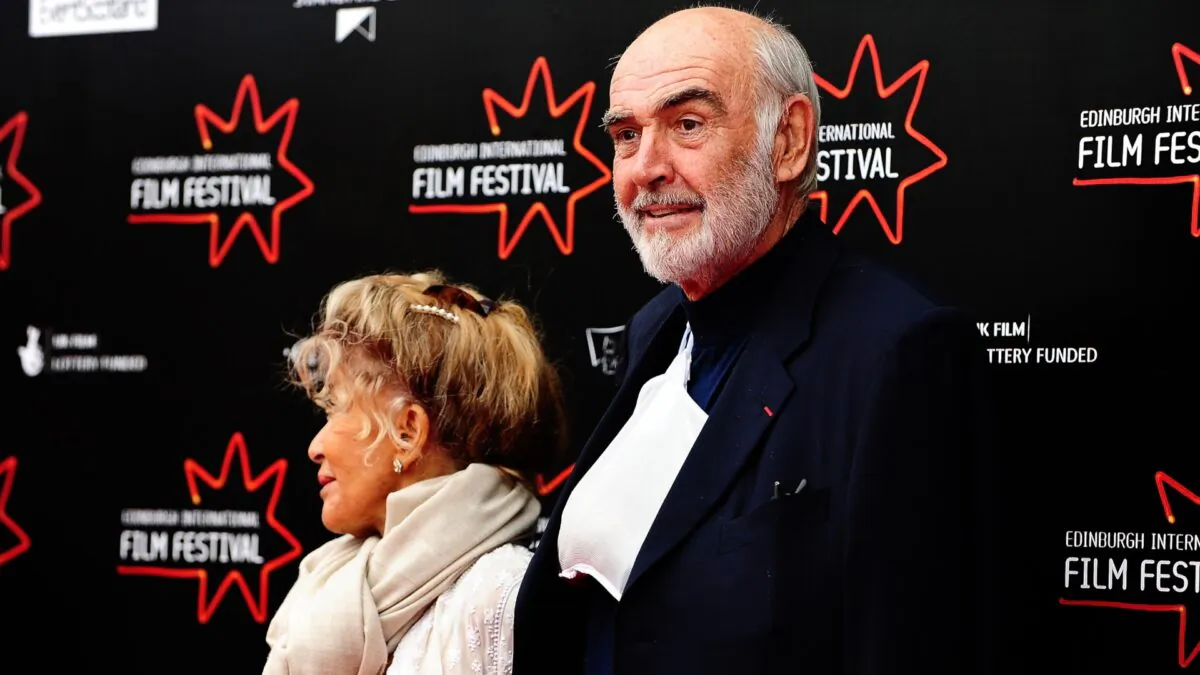 EIFF patron Sir Sean Connery and his wife Micheline attend the red carpet gala for the film "Stone of Destiny" on day four of the Edinburgh International Film Festival at Cineworld on June 21, 2008 in Edinburgh, Scotland (Martin McNeil/Getty Images)