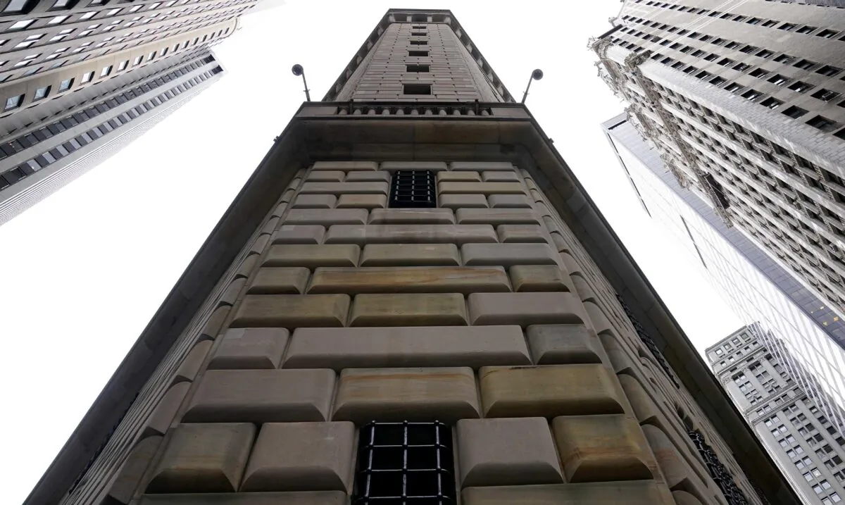 The Federal Reserve Bank of New York is pictured in the Manhattan borough of New York City, N.Y., on Oct. 4, 2019. (Carlo Allegri/Reuters)