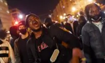 Demonstrators March on Election Night in Washington DC