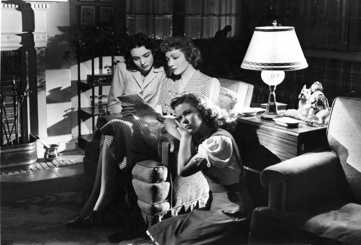 The Hilton women: Anne Hilton (Claudette Colbert, C) and her daughters. Jane (Jennifer Jones, L) and Bridget (Shirley Temple). (United Artists)