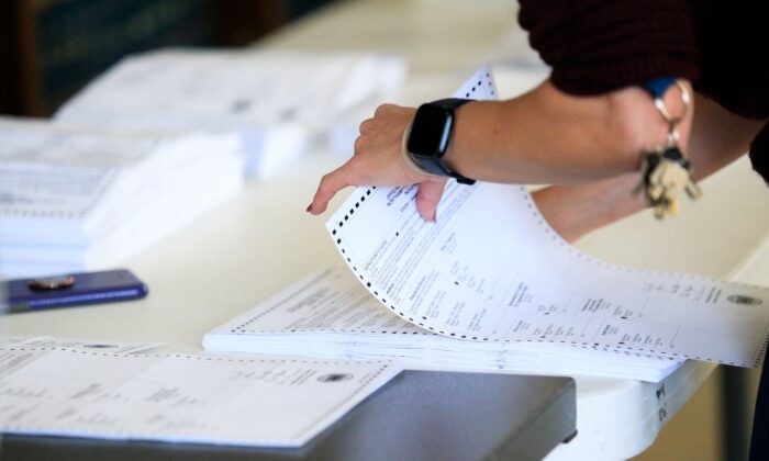 Electoral workers began processing ballots at Northampton County Courthouse in Easton, Pa., on Nov. 3, 2020. (Kena Betancur/AFP via Getty Images)