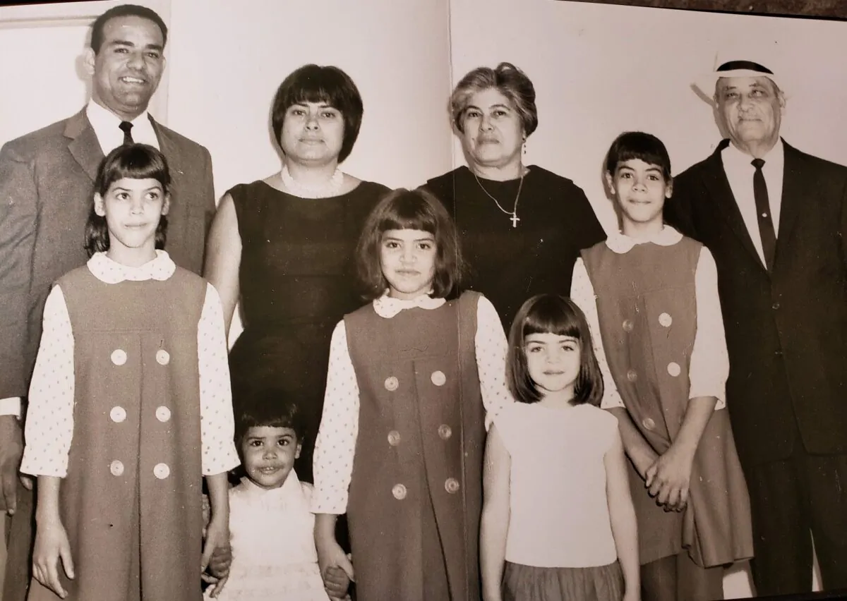The author's family on Boone Ave, Bronx, N.Y., just prior to moving to the suburb of Brentwood, Long Island, in the summer of 1967. The author is third from right, wearing a white dress. (Courtesy Andrea Mendez)