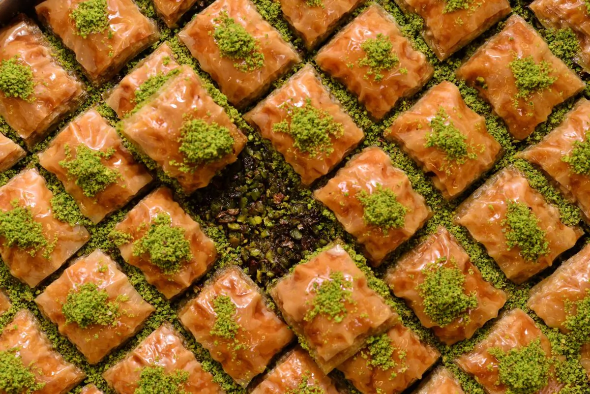 Baklava has found a home in multiple cultures. In Gaziantep, Turkey, the pastry is made with the region's most famous product: pistachios. (Halit Omer/Shutterstock)