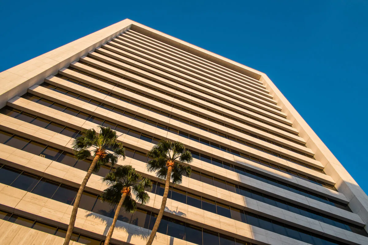 A file photo of a commercial property in Los Angeles on Feb. 28, 2018. (John Fredricks/The Epoch Times)