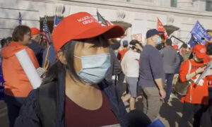 Chinese American Drives Three Hours to Protest Election Fraud, Tells Americans Not to Stay Home