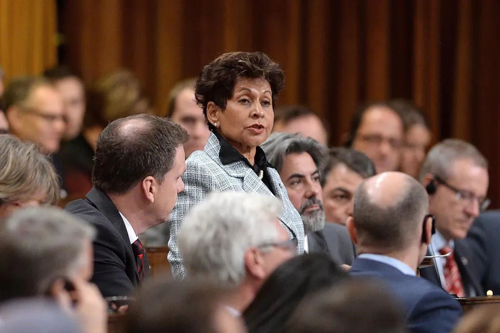 Liberal MP Yasmin Ratansi delivers a speech prior to the vote for the election of a new Speaker to preside over the House of Commons on Parliament Hill in Ottawa, on Dec. 3, 2015. (The Canadian Press/Sean Kilpatrick)