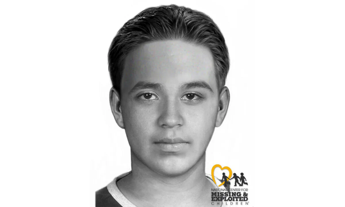 A modified sketch shows an updated image of a John Doe discovered in Trabuco Canyon in Orange County, Calif., in 1996. (Courtesy of the Orange County Sheriff's Department)