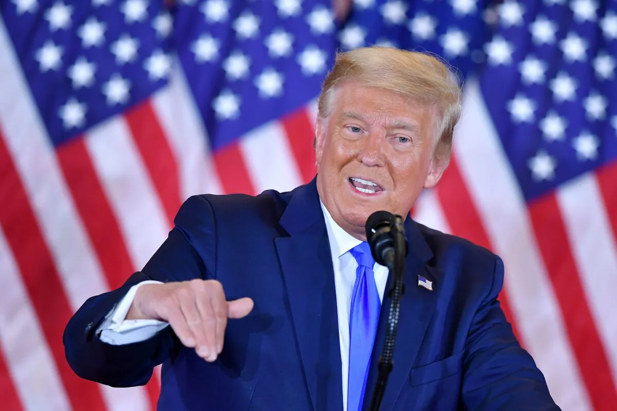 President Donald Trump speaks in the East Room of the White House in Washington, early on Nov. 4, 2020. (Mandel Ngan/AFP via Getty Images)