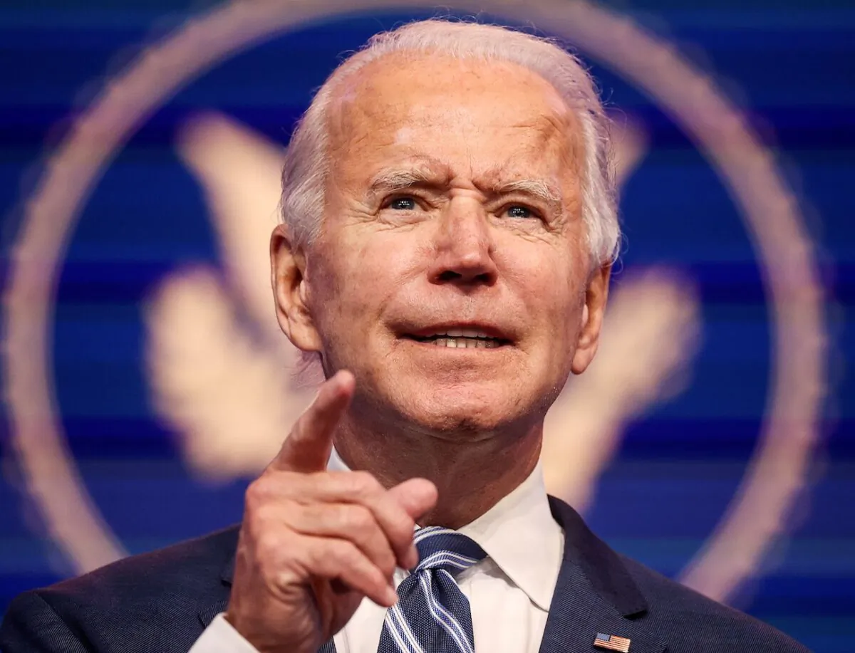 Democratic presidential nominee Joe Biden speaks to reporters during a news conference in Wilmington, Delaware, on Nov. 10, 2020. (Jonathan Ernst/Reuters)