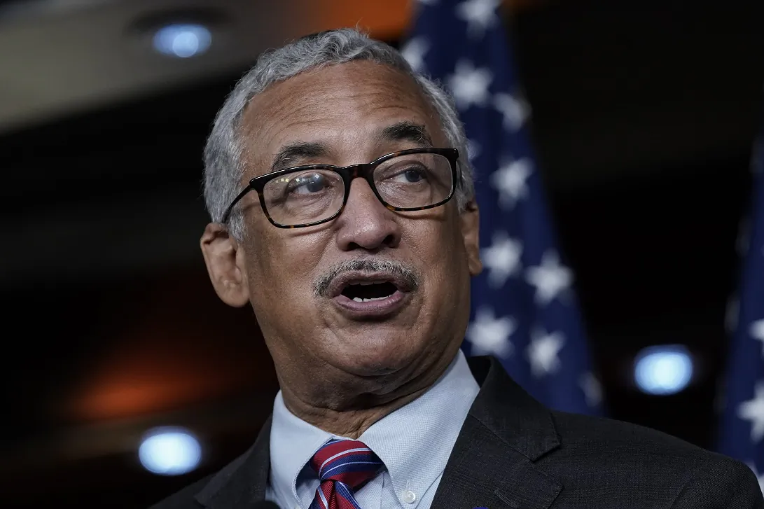 Rep. Bobby Scott (D-Va.) speaks during a news at the U.S. Capitol in Washington on July 29, 2020. In 2019, Scott introduced a bill that would raise the federal minimum wage to $15 per hour. (Drew Angerer/Getty Images)