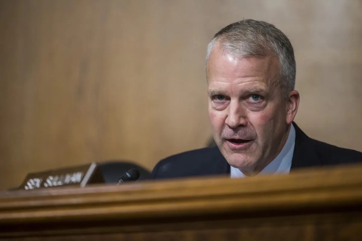 Sen. Dan Sullivan (R-Alaska) speaks in Washington on Sept. 11, 2019. (Zach Gibson/Getty Images)