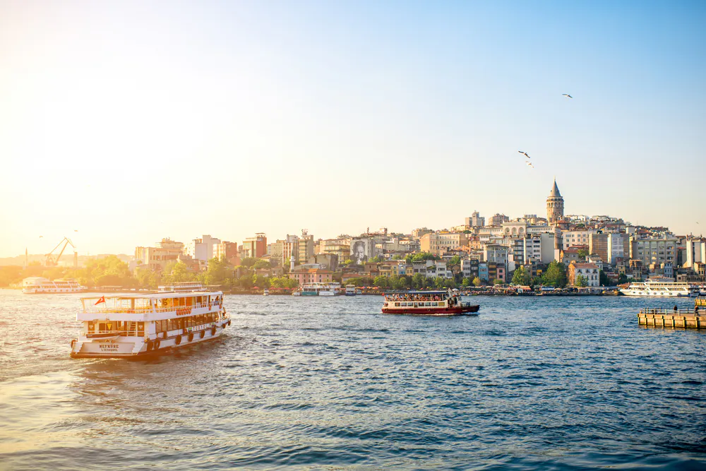 Ferries connect the European side to the Asian side. (RossHelen/Shutterstock)