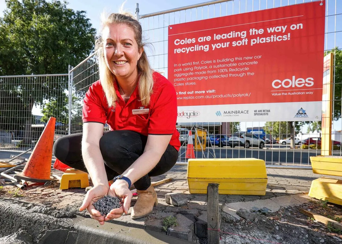 Coles cements Australian-first soft plastics recycling technology. (Supplied)