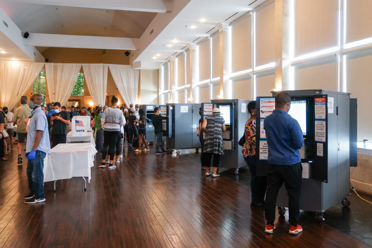 People vote in Georgia's Primary Election in Atlanta, Georgia, on June 9, 2020. (Elijah Nouvelage/Getty Images)