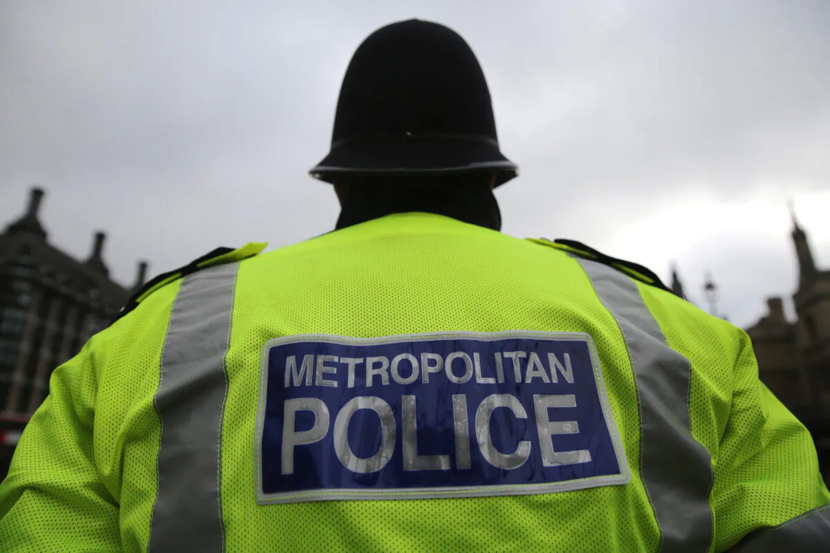 A police officer stands in Parliament Square in London on Feb. 15, 2015. (Dan Kitwood/Getty Images)