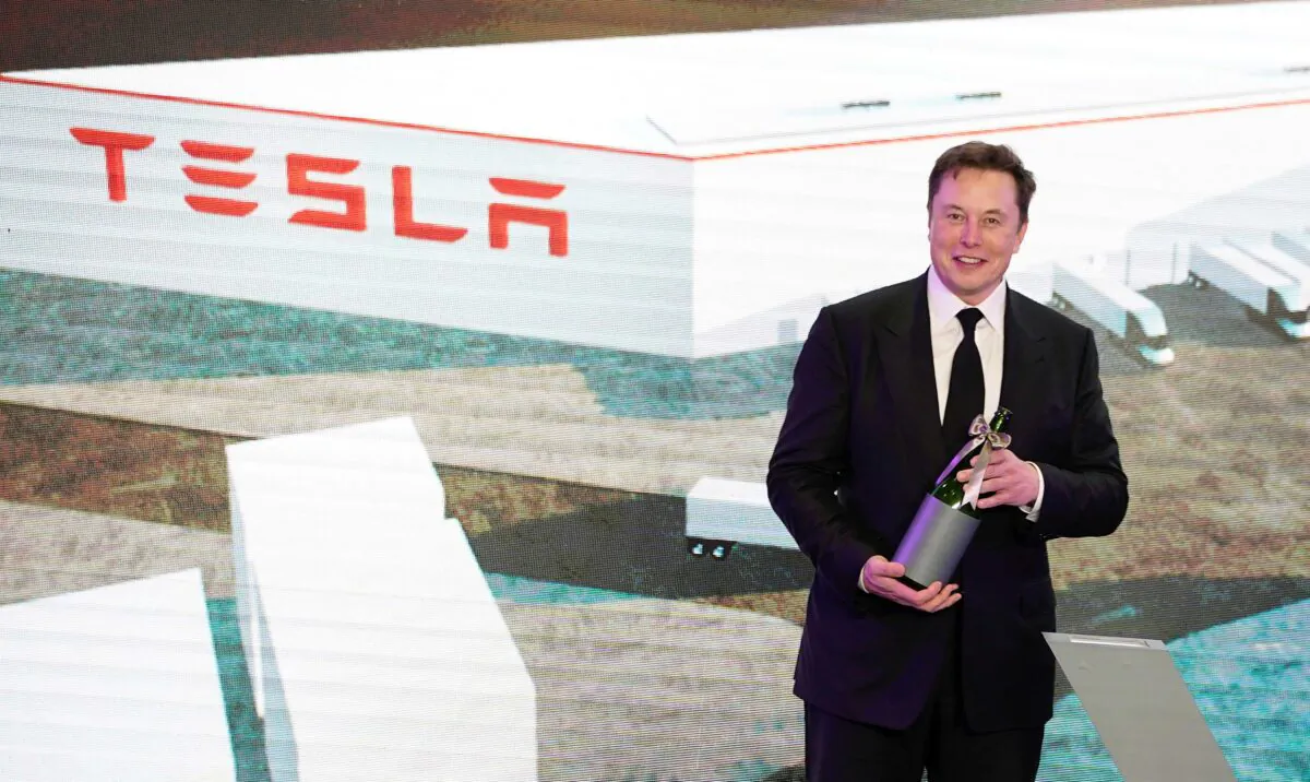 Tesla Inc CEO Elon Musk attends an opening ceremony for Tesla China-made Model Y program in Shanghai, China, on Jan. 7, 2020. (Aly Song/Reuters)