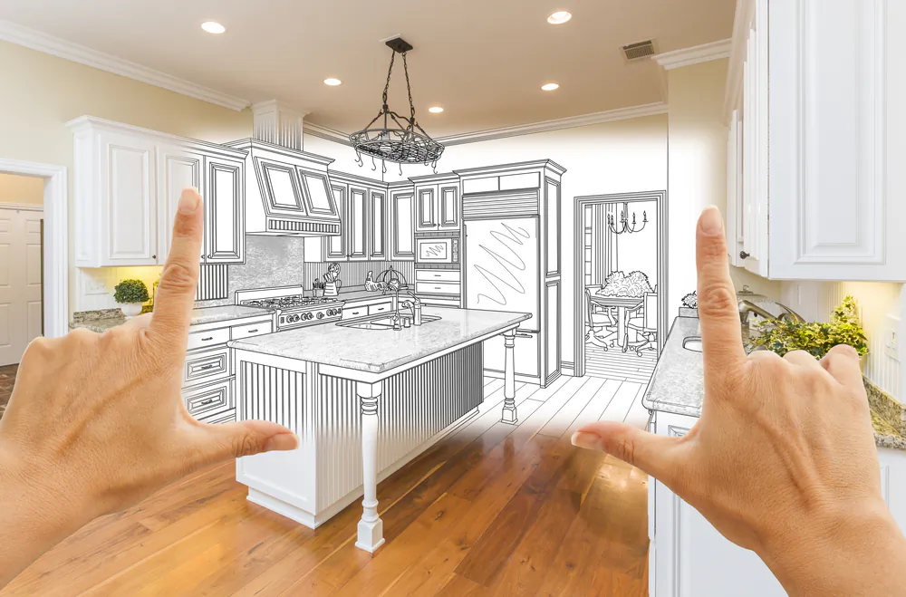 A commonly used kitchen design concept is the kitchen triangle. (Andy Dean Photography/Shutterstock)