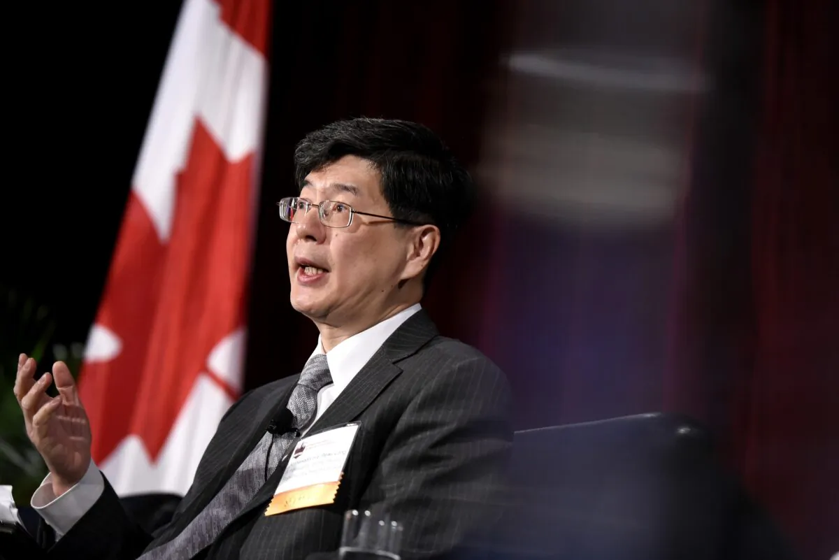 Ambassador of China to Canada Cong Peiwu speaks as part of a panel at the Ottawa Conference on Security and Defence in Ottawa, on March 4, 2020. (Justin Tang/The Canadian Press)