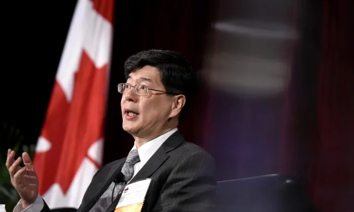 Ambassador of China to Canada Cong Peiwu speaks as part of a panel at the Ottawa Conference on Security and Defence in Ottawa, on March 4, 2020. (Justin Tang/The Canadian Press)
