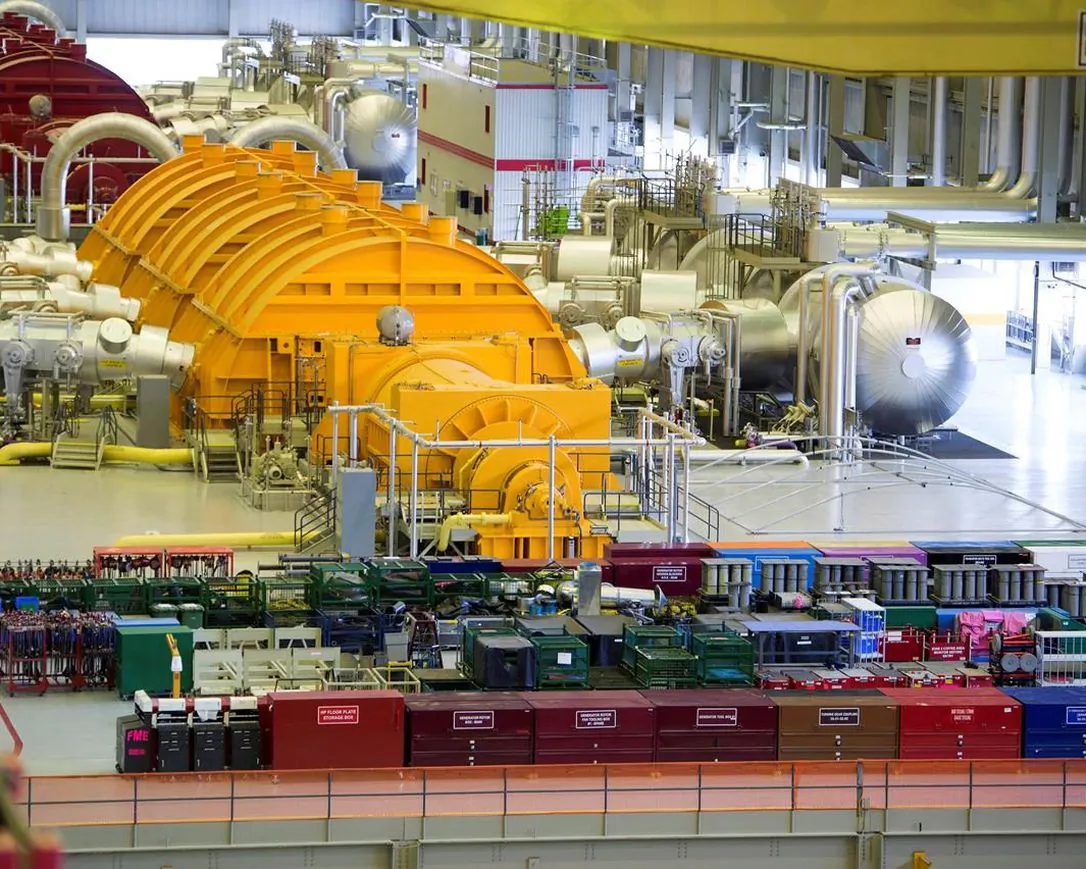Steam turbines at the Darlington nuclear facility in Courtice, Ontario, on Oct. 30, 2014. (The Canadian Press/Frank Gunn)