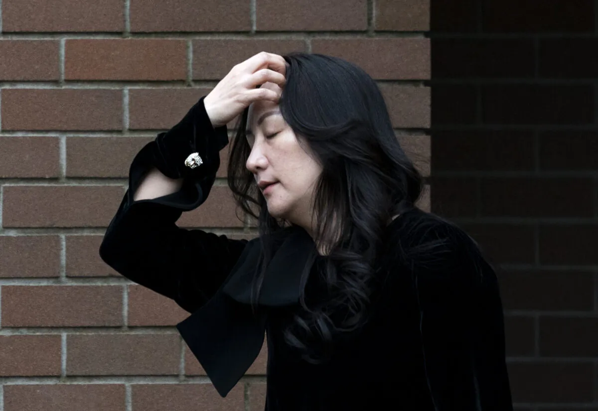 Chief Financial Officer of Huawei Meng Wanzhou leaves her home in Vancouver, Canada, on Nov. 16, 2020. (Jonathan Hayward/The Canadian Press)
