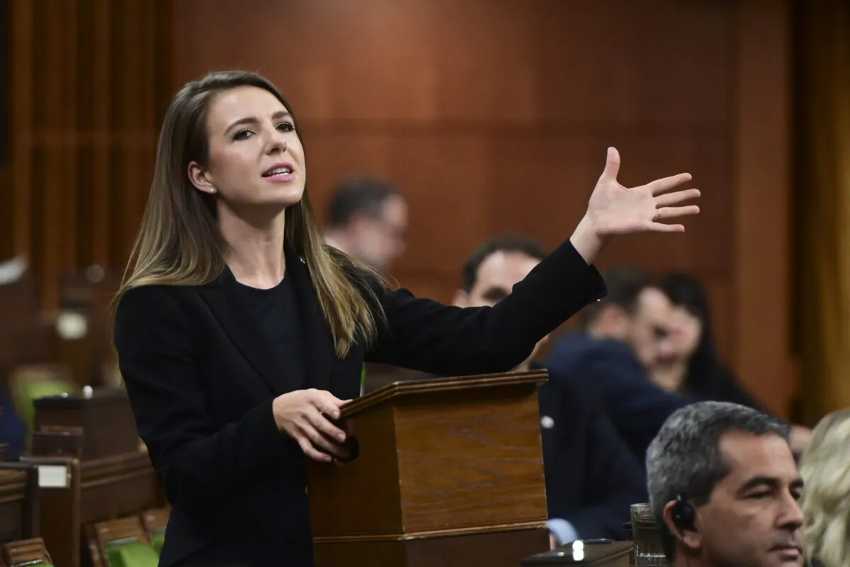 Conservative member of Parliament Raquel Dancho asks a question during question period in the House of Commons on Parliament Hill in Ottawa on Oct. 2, 2020. (Sean Kilpatrick/The Canadian Press)