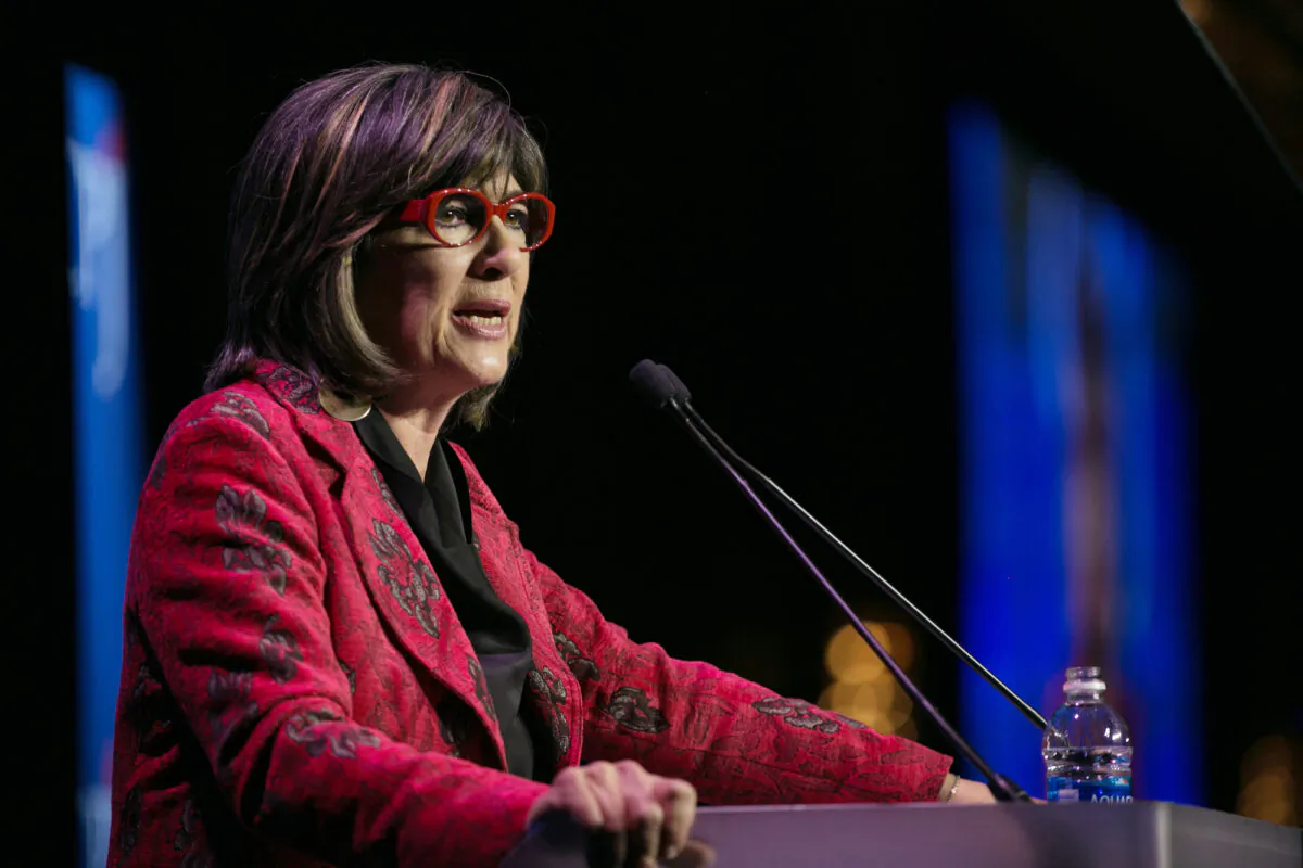 Christiane Amanpour speaks at CPJ's annual International Press Freedom Awards in New York City, N.Y., on Nov. 15, 2017. (Kevin Hagen/Getty Images for CPJ)