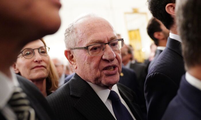 Law professor Alan Dershowitz is seen at the White House in Washington, DC on Jan. 28, 2020. (Mandel Ngan/AFP via Getty Images)